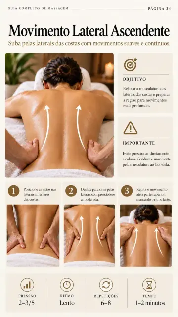 Guia de massagem: Movimento Lateral Ascendente